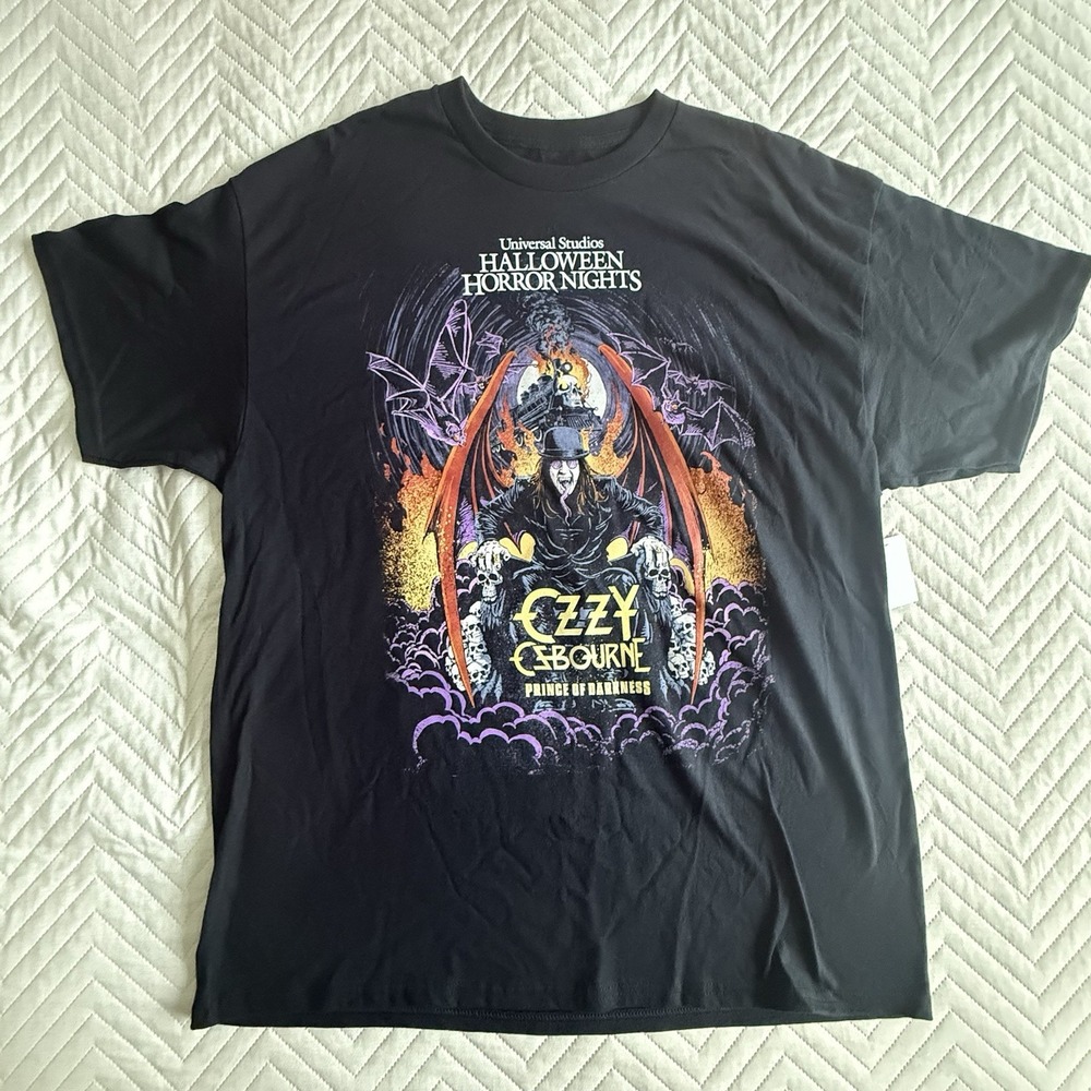 Universal HHN 35 Ozzy Osbourne Prince of Darkness Unisex XL Black Shirt 2026 NWT
